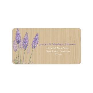 Rustic Lavender Adressetikett