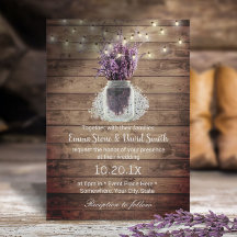Rustic Lavender Blommigt Burk String Ljus Bröllop