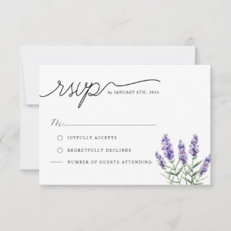 Rustic Lavender Blommigt OSA Kort