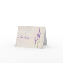 Rustic Lavender Botanical | Vikt tackkort