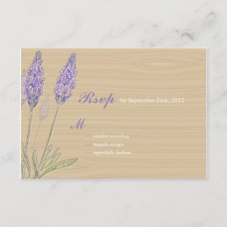 Rustic Lavender Bröllop OSA Kort