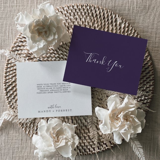 Rustic Lavender Coordinate Plum - tackkort Tack Kort (Skapare uppladdad)