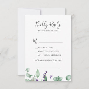 Rustic Lavender & Eucalyptus Sång Request OSA Kort