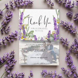 Rustic Lavender & Lemons Bröllop Tack Kort