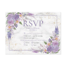 Rustic Lavender Lilac Guld Blommigt Bröllop OSA