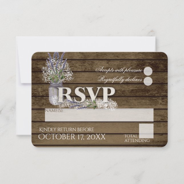 Rustic Lavender och Baby's Band OSA Bröllop (Framsida)