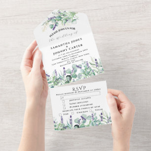 Rustic Lavender och Eucalyptus OSA Bröllop