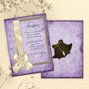 Rustic Lavender och Wood Wedding Reception Tilläggskort