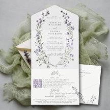Rustic Lavender OSA Information Modern Chic Bröllo