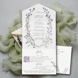 Rustic Lavender OSA Information Modern Chic Bröllo