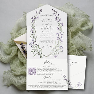 Rustic Lavender OSA Information Modern Chic Bröllo