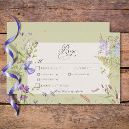 Rustic Lavender & Sage Wildblommor Sage Middag OSA Kort