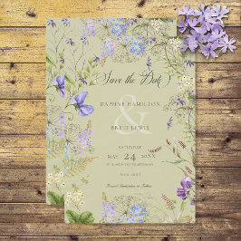 Rustic Lavender & Sage Wildblommor Sage Spara Datumet