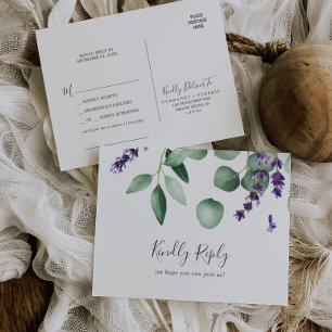 Rustic Lavender Sång begär OSA vykort för