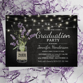 Rustic Lavender Studentfest Class of 2025 Inbjudningar