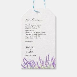 Rustic Lavender Wedding Favor Presentetikett