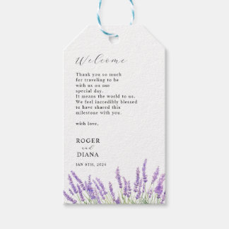 Rustic Lavender Wedding Favor Presentetikett