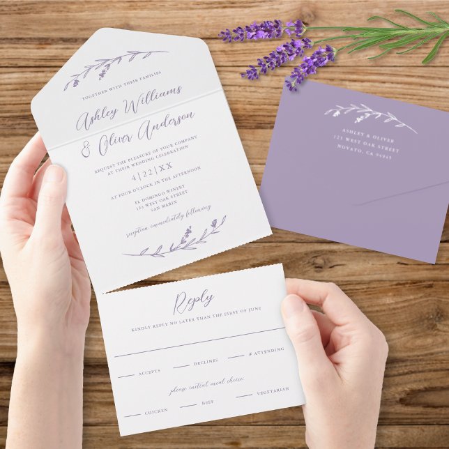 Rustic Lavender Wildblomen Wandeo Boho Bröllop (Skapare uppladdad)