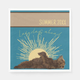 Rustic Lazy-dagar före Personligen Picnic Napkins Pappersservett