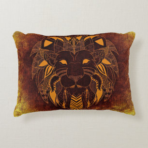Rustic Lejon Head Prydnadskudde