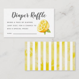 Rustic Lemon Baby Shower Diaper Raffle Biljett Tilläggskort