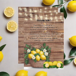 Rustic Lemon Basket Modern Cute Baby Shower Tack Kort