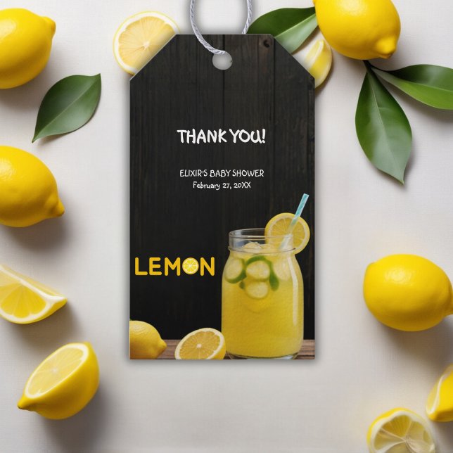 Rustic Lemonade Baby Shower Presentetikett (Skapare uppladdad)