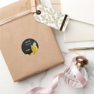 Rustic Lemonade Baby Shower Runt Klistermärke