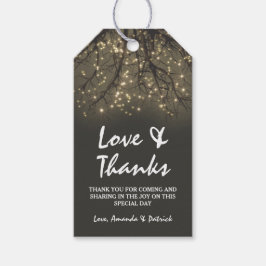 Rustic Lighting Träd Gren Bröllop Tack Presentetikett