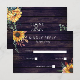 Rustic Lila Barn Wood Land Sunwers Bröllop OSA Kort