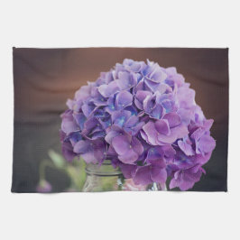 Rustic Lila Hydrangea i Mason Burk Photograph Kökshandduk