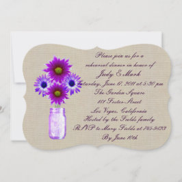 Rustic Lila Mason Burk Rehearsal Dinner Inbjudan