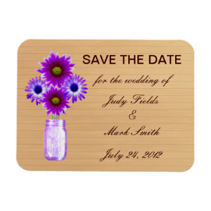 Rustic Lila Mason Burk Spara datum magneter