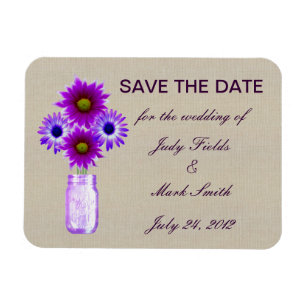 Rustic Lila Mason Burk Spara datum magneter