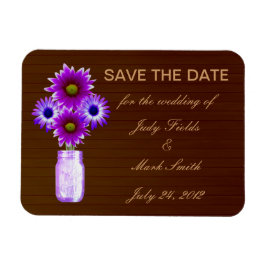 Rustic Lila Mason Burk Spara datum magneter