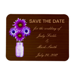 Rustic Lila Mason Burk Spara datum magneter