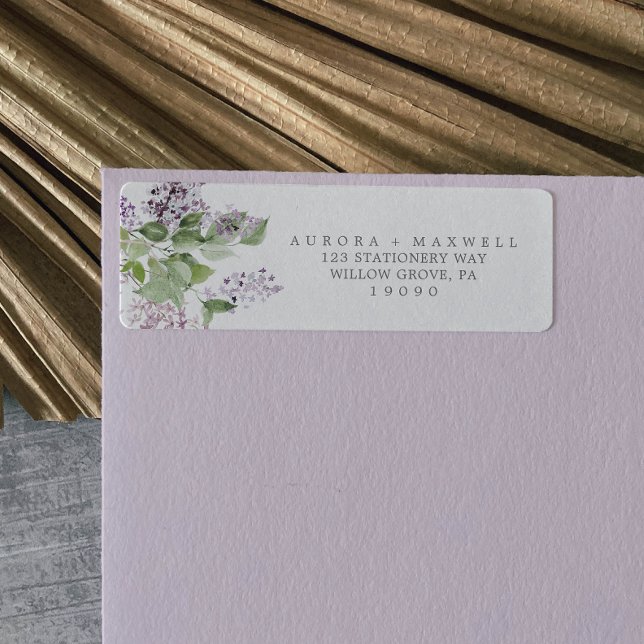 Rustic Lilac-adressetikett Returadress Etikett (Skapare uppladdad)