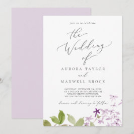 Rustic Lilac Bröllop vid Inbjudningar