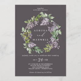 Rustic Lilac | Grått Wandan Bröllop Inbjudningar