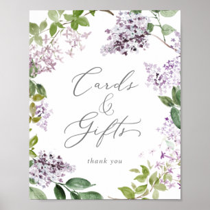 Rustic Lilac-kort och presentkort Poster