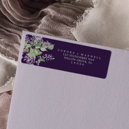 Rustic Lilac | Lila Returadressetikett Returadress Etikett