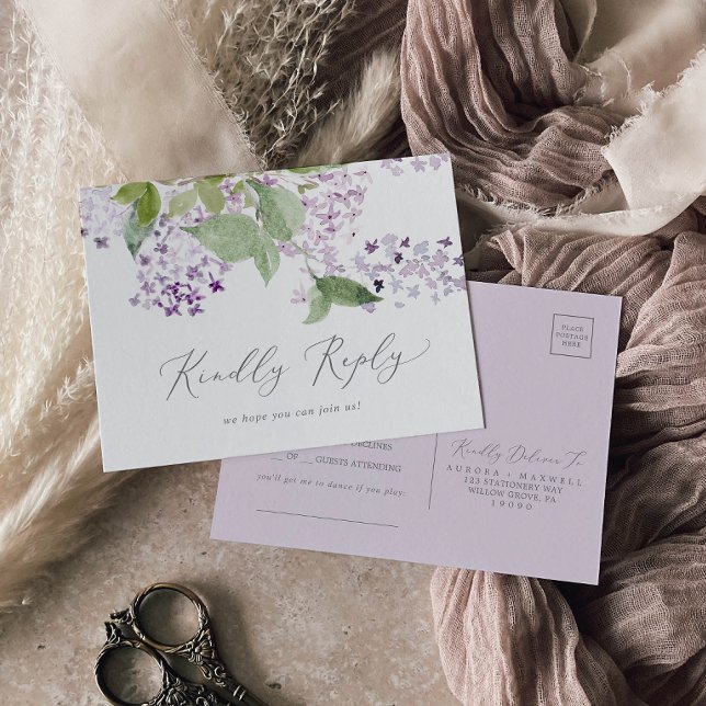 Rustic Lilac Sång OSA vykort (Skapare uppladdad)