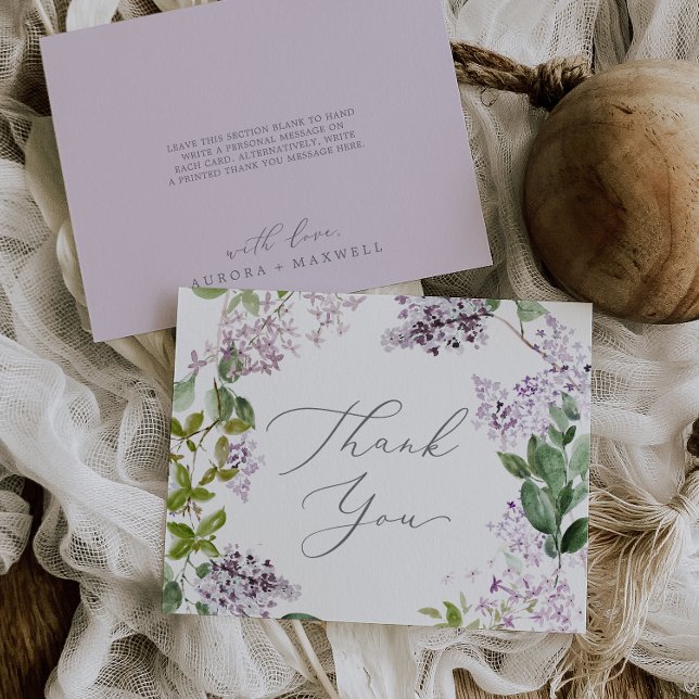 Rustic Lilac - tackkort Tack Kort (Skapare uppladdad)