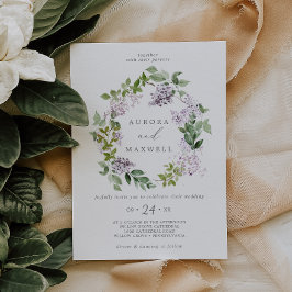 Rustic Lilac Wandan Bröllop Inbjudningar