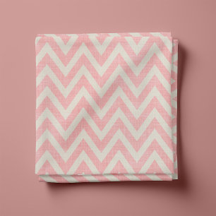 Rustic Linen Beige och Rosa Chevron Tyg