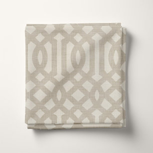 Rustic Linen Beige och Taupe Trellis Tyg