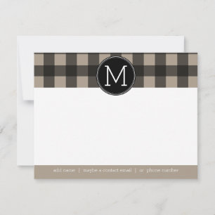 Rustic Linen Black Buffalo Play gingham Tack Kort