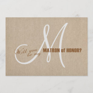 Rustic Linen Canvas Bröllop är min hedersbetygelse Inbjudningar