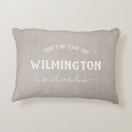 Rustic Linen Det finns ingen ställe som Home Burla Prydnadskudde