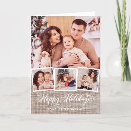 Rustic Linen & Glad helg Script 4-fotofoto
